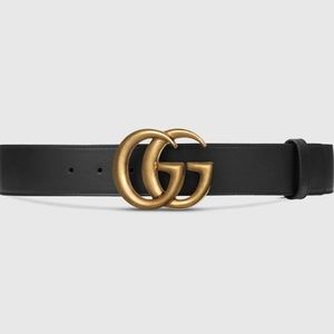 🔥 Gucci Marmont, wide belt! 100% authentic. Bronze DBL G buckle. Worn once.🔥